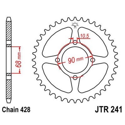 ŘETĚZOVÁ ROZETA JT JTR 241-53 53 ZUBŮ, 428