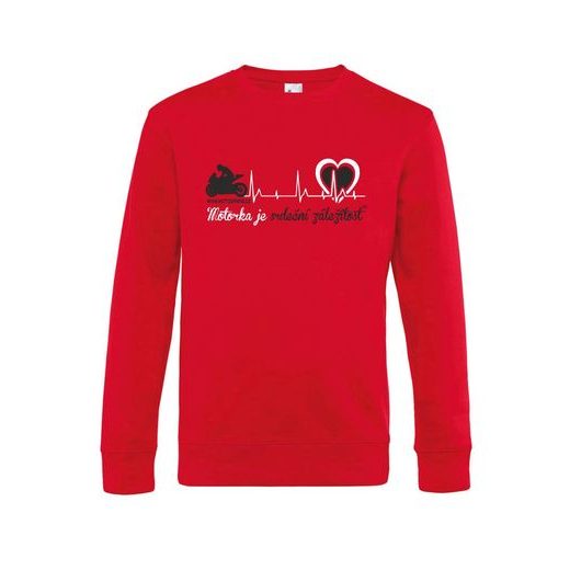 MIKINA MOTORKA JE SRDEČNÍ ZÁLEŽITOST ® ČERVENÁ PÁNSKÁ