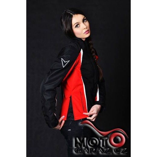 DÁMSKÁ BUNDA NA MOTORKU NERVE UNIQUE STAR RED