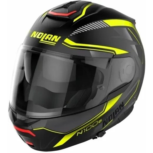 NOLAN N100-6 SURVEYOR FLAT BLACK/YELLOW N-COM 22
