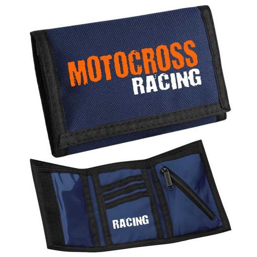 MOTO PENĚŽENKA S MOTIVEM MOTOCROSS - TMAVĚ MODRÁ