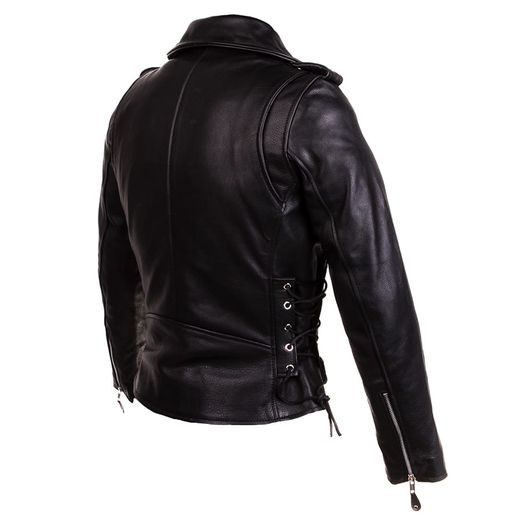 DÁMSKÝ KOŽENÝ KŘIVÁK SE ŠNĚROVÁNÍM A TERMOVLOŽKOU WOLF BIKER