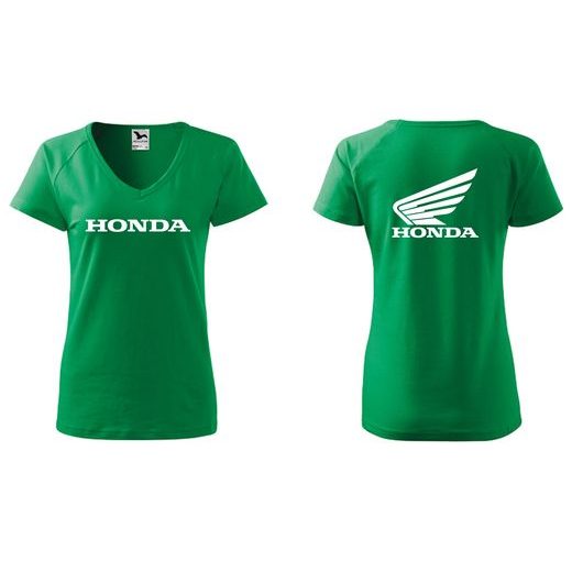 DÁMSKÉ TRIKO S MOTIVEM HONDA 2 - ZELENÉ