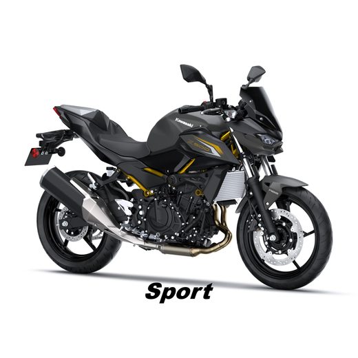 KAWASAKI Z500 METALLIC MATTE GRAPHENESTEEL GRAY 2026 DEMO