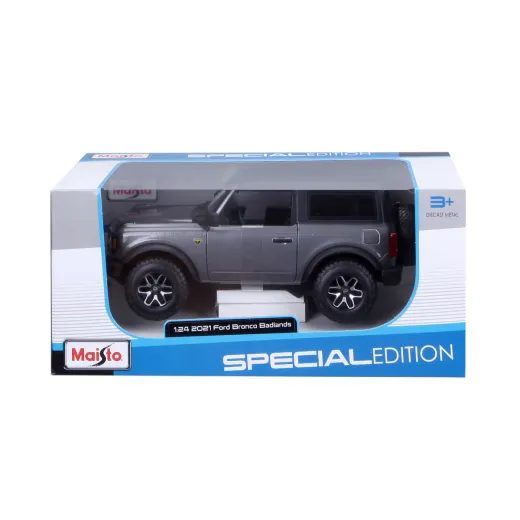 MAISTO - 2021 FORD BRONCO, MET. TMAVĚ ŠEDÁ, 1:24