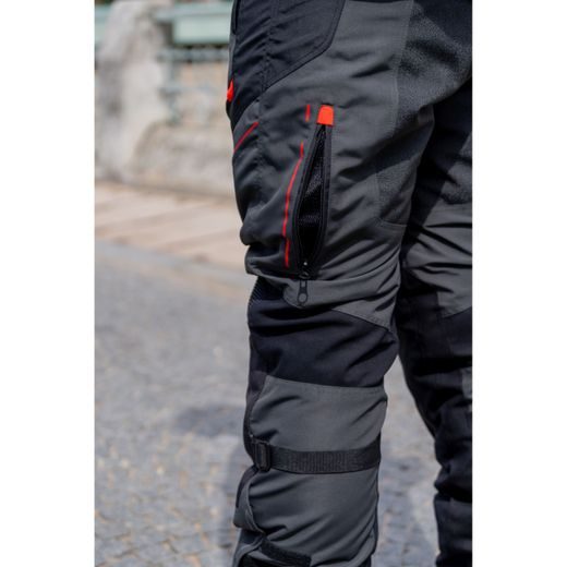 PÁNSKÉ TEXTILNÍ MOTO KALHOTY SPARK TRAILMASTER - ŠEDÉ