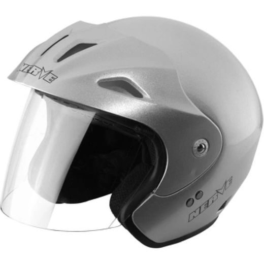 OTEVŘENÁ HELMA NERVE NH1008 SILVER (S KŠILTEM)