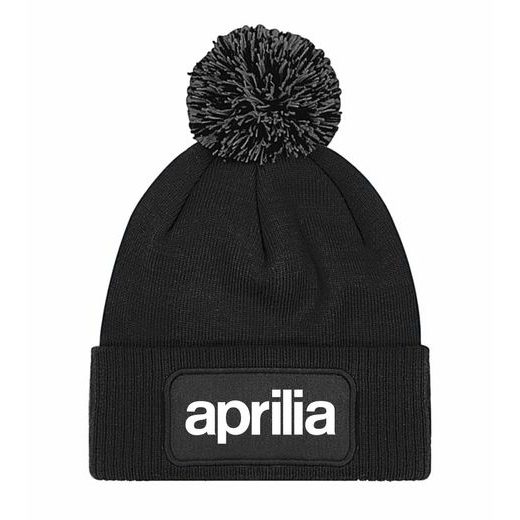 ZIMNÍ ČEPKA S BAMBULÍ A MOTIVEM APRILIA