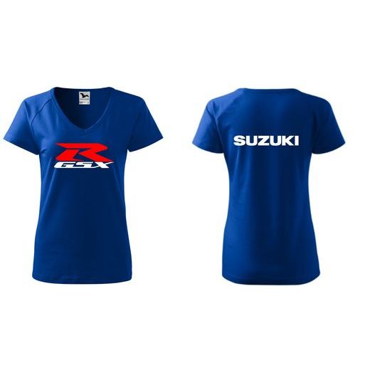 DÁMSKÉ TRIKO S MOTIVEM SUZUKI GSXR - KRÁLOVSKY MODRÉ