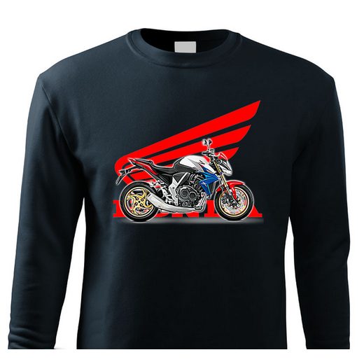 PÁNSKÁ MIKINA S MOTIVEM HONDA CB 1000 - TMAVĚ MODRÁ