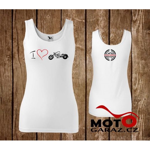 DÁMSKÉ TÍLKO MOTOGARÁŽ LIMITED EDITION CHOPPER - BÍLÉ