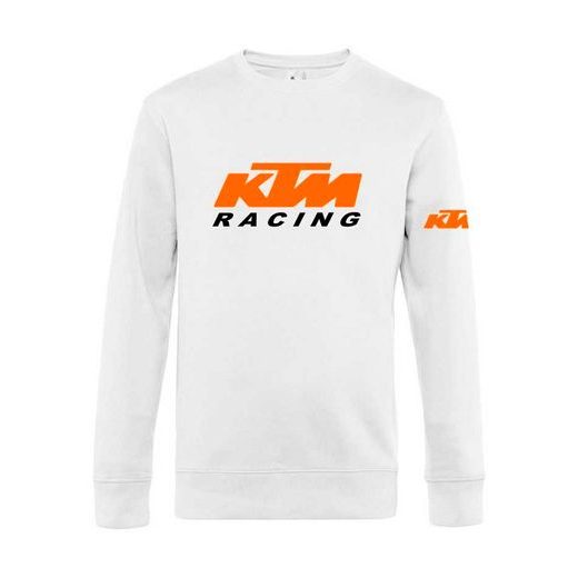 PÁNSKÁ MIKINA S MOTIVEM KTM RACING - BÍLÁ