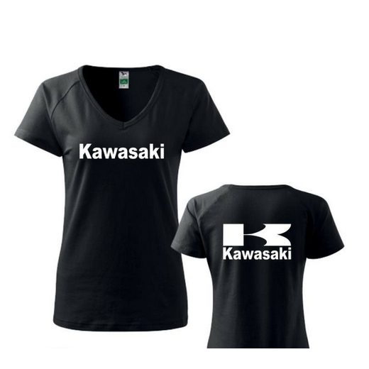 DÁMSKÉ TRIKO S MOTIVEM KAWASAKI - ČERNÉ