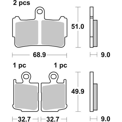 BRZDOVÉ DESTIČKY BREMBO 07HO37SA