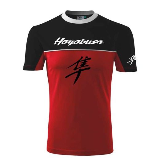 PÁNSKÉ TRIKO S MOTIVEM SUZUKI HAYABUSA - ČERNO/ČERVENÉ
