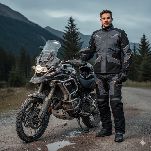 BUNDA NA MOTORKU NERVE GOLDEN TOUR BLACK/GREY