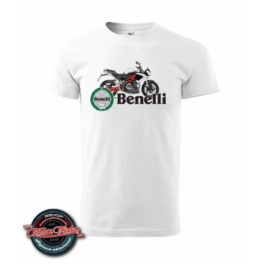 PÁNSKÉ TRIKO S MOTIVEM BENELLI TNT 899 - BÍLÉ