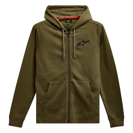 MIKINA AGELESS CHEST HOODIE, ALPINESTARS (ZELENÁ/ČERNÁ)