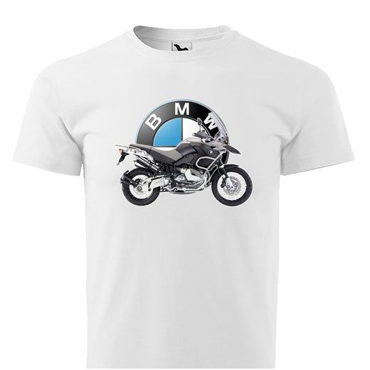 PÁNSKÉ TRIKO S MOTIVEM BMW R1200GS ADVENTURE - BÍLÉ