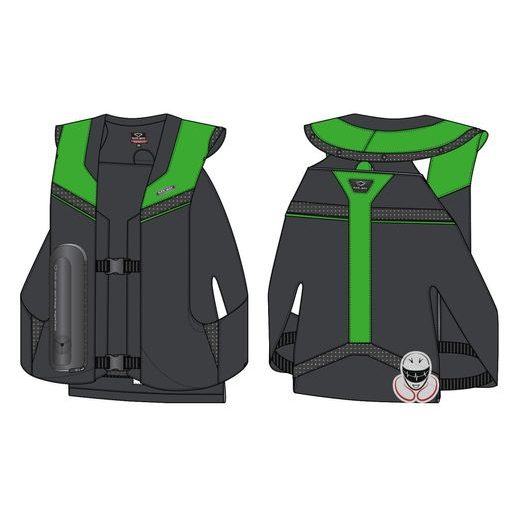 AIRBAGOVÁ VESTA HIT-AIR MLV 2 ČERNO-ZELENÁ