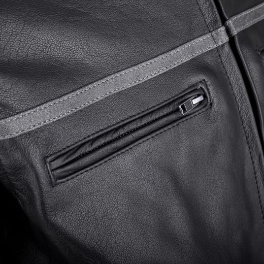 KOŽENÁ BUNDA NA MOTORKU WOLF FANTOM BLACK