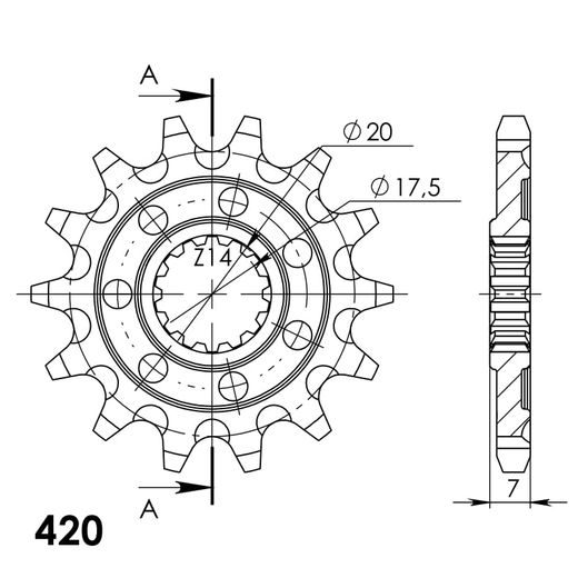 ŘETĚZOVÉ KOLEČKO SUPERSPROX CST-560:14