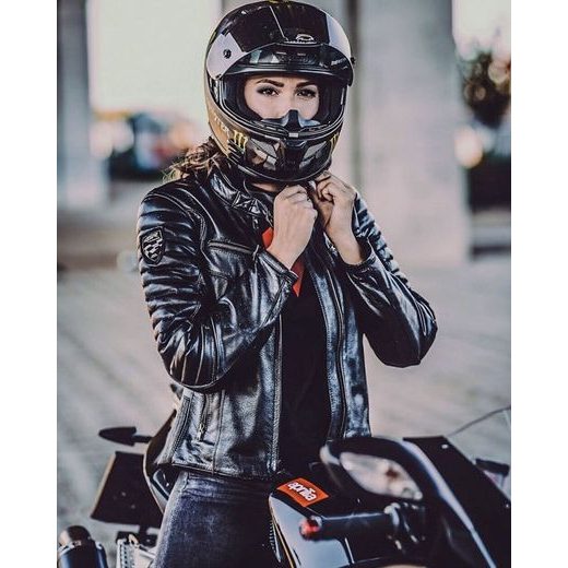 DÁMSKÁ KOŽENÁ BUNDA NA MOTORKU 4SR B - MONSTER LADY