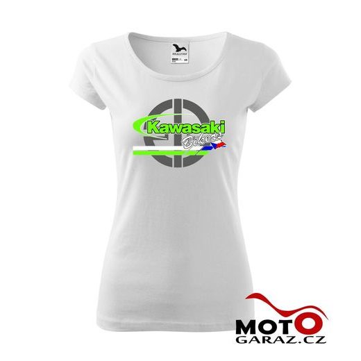 DÁMSKÉ KLUBOVÉ TRIČKO KAWASAKI BIKERS CZ - BÍLÉ