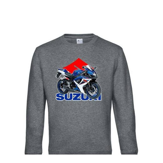 PÁNSKÁ MIKINA S MOTIVEM SUZUKI GSXR - SVĚTLE ŠEDÁ
