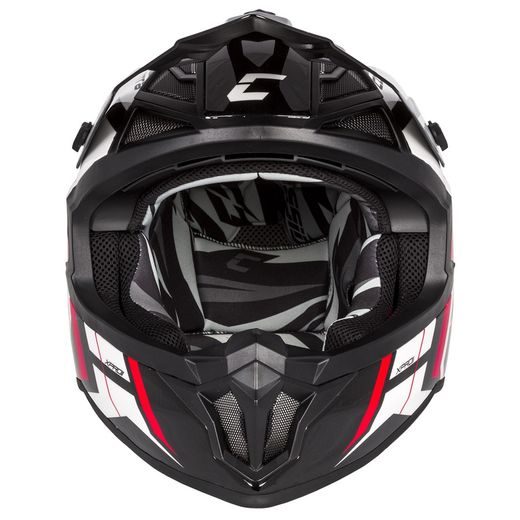PŘILBA CROSS PRO 2 CONTRA, CASSIDA (BÍLÁ/ČERVENÁ/ČERNÁ) M140-1316