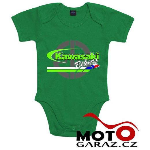 DĚTSKÉ KLUBOVÉ BODY KAWASAKI BIKERS CZ - ZELENÉ
