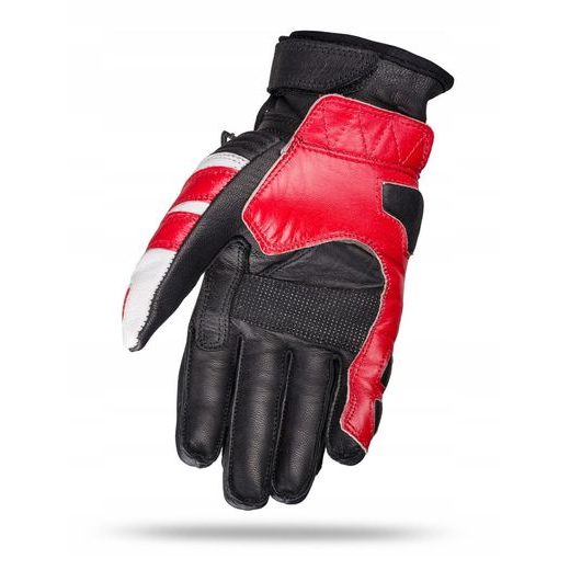 WOLF BANDIT RED KOŽENÉ RUKAVICE NA MOTORKU