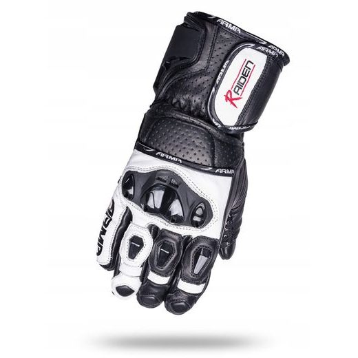 WOLF RAIDEN WHITE KOŽENÉ SPORTOVNÍ RUKAVICE NA MOTORKU
