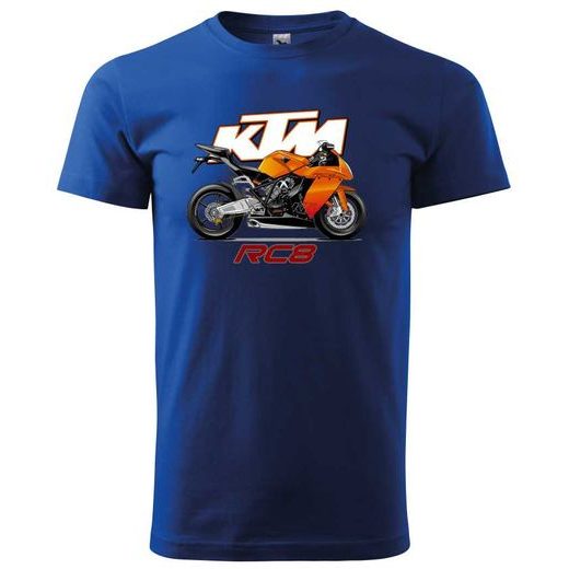 PÁNSKÉ TRIKO S MOTIVEM KTM RC8 - KRÁLOVSKY MODRÉ