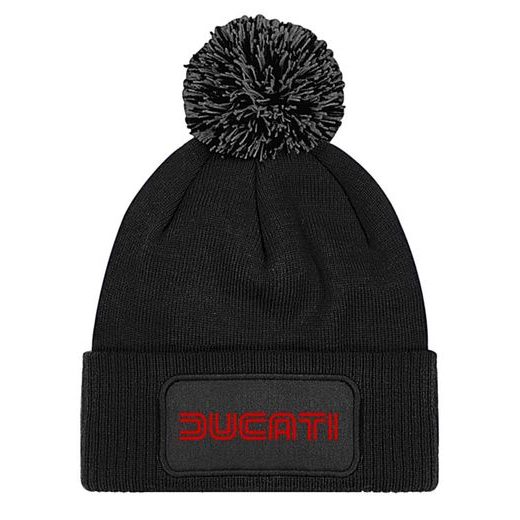 ZIMNÍ ČEPKA S BAMBULÍ A MOTIVEM DUCATI