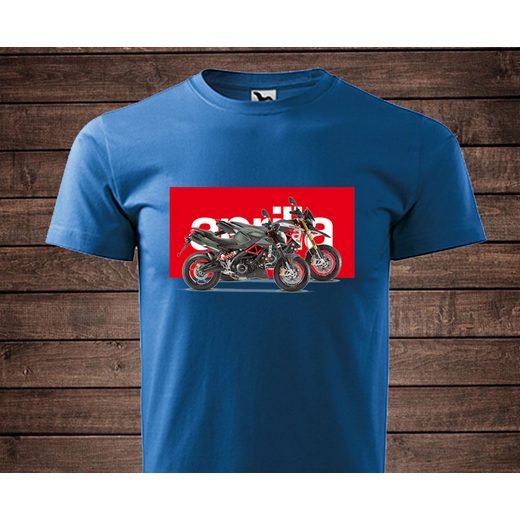PÁNSKÉ TRIKO S MOTIVEM APRILIA ENDURO - MODRÉ