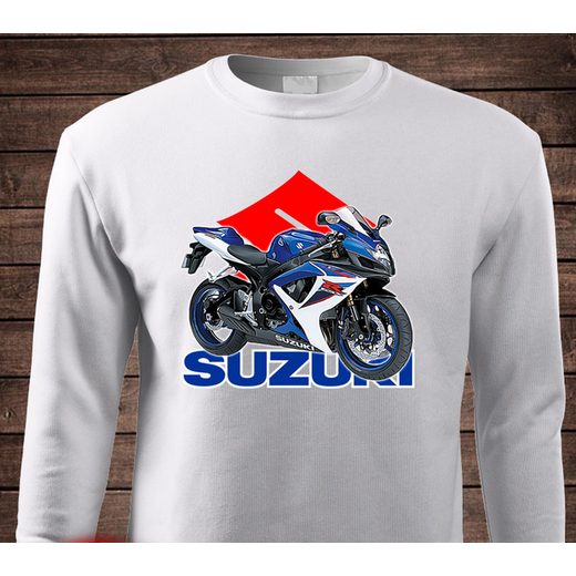 DÁMSKÁ MIKINA S MOTIVEM SUZUKI GSXR - BÍLÁ