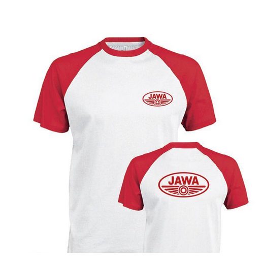 PÁNSKÉ TRIKO S MOTIVEM JAWA - ČERVENO/BÍLÉ