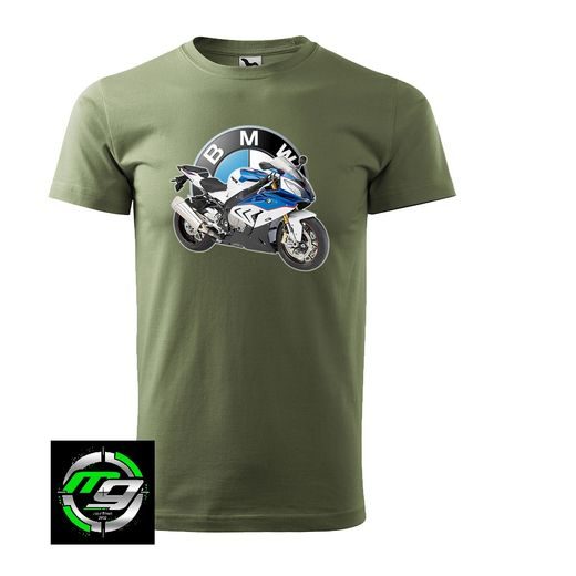 PÁNSKÉ TRIKO S MOTIVEM BMW S 1000 RR 2 - KHAKI