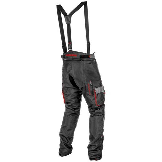 CESTOVNÍ ENDURO KALHOTY NA MOTORKU TRAILER 4SQUARE - ČERNÁ/ČERVENÁ