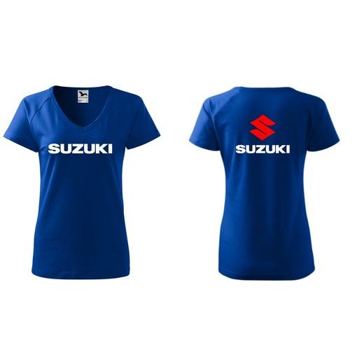 DÁMSKÉ TRIKO S MOTIVEM SUZUKI 1 - KRÁLOVSKY MODRÉ