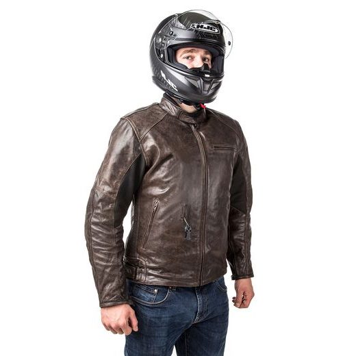 KOŽENÁ AIRBAGOVÁ BUNDA HELITE ROADSTER HNĚDÁ