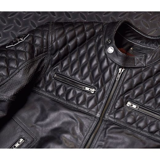 KOŽENÁ BUNDA NA MOTORKU 4SR SCRAMBLER PETROLEUM