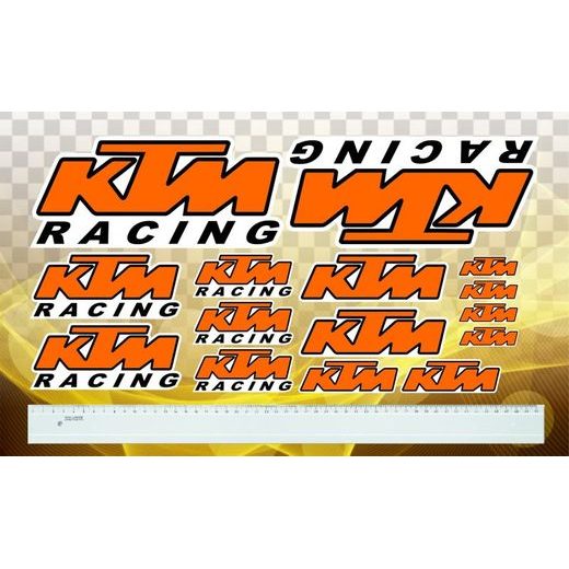 BAREVNÉ SAMOLEPKY S MOTIVEM KTM RACING