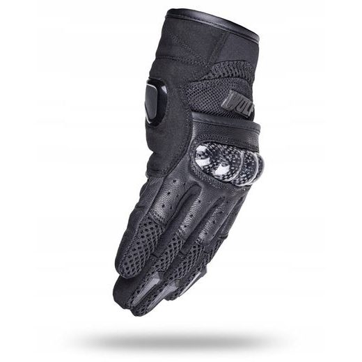 WOLF RABID BLACK KOŽENÉ RUKAVICE NA MOTORKU