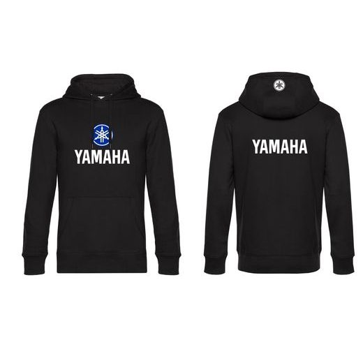 DÁMSKÁ MIKINA S KAPUCÍ A MOTIVEM YAMAHA - ČERNÁ