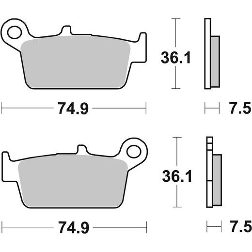 BRZDOVÉ DESTIČKY BREMBO 07010 BRZDOVÉ DESTIČKY PRO SKÚTRY CC