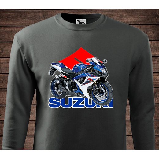 DÁMSKÁ MIKINA S MOTIVEM SUZUKI GSXR - GRAFITOVÁ