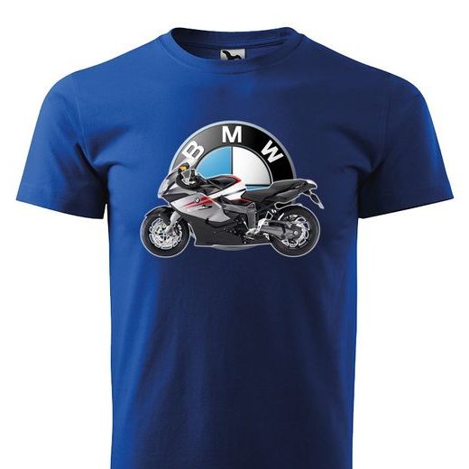 PÁNSKÉ TRIKO S MOTIVEM BMW K1300S SPORT - KRÁLOVSKY MODRÁ
