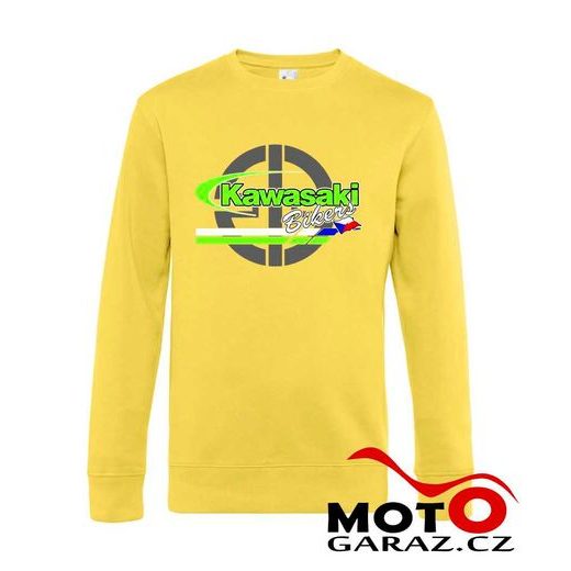 PÁNSKÁ KLUBOVÁ MIKINA KAWASAKI BIKERS CZ - ŽLUTÁ